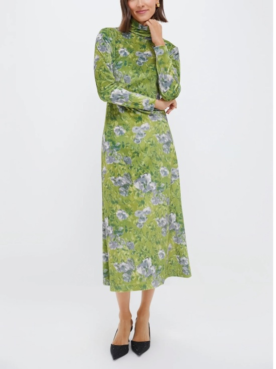 Tuckernuck Dresses & Skirts - Tuckernuck Muted Meadow Velvet Ellery Dress Women's Size XXXL Fall Party